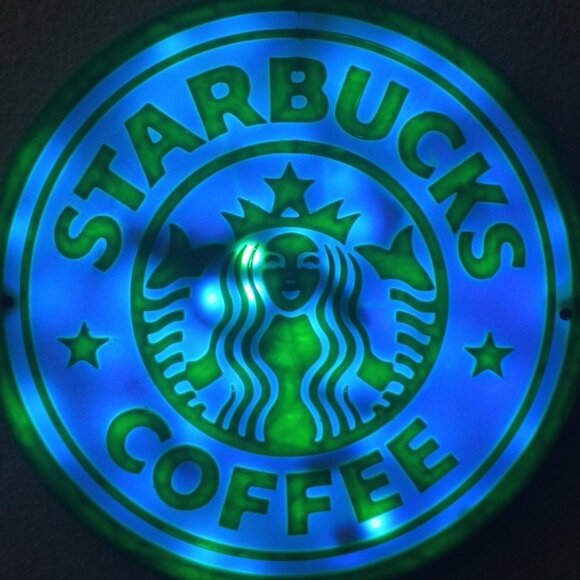 3D Printed Starbucks RGB LED 8-Inch Sign With Remote Wall Lamp - Picture 5 of 11